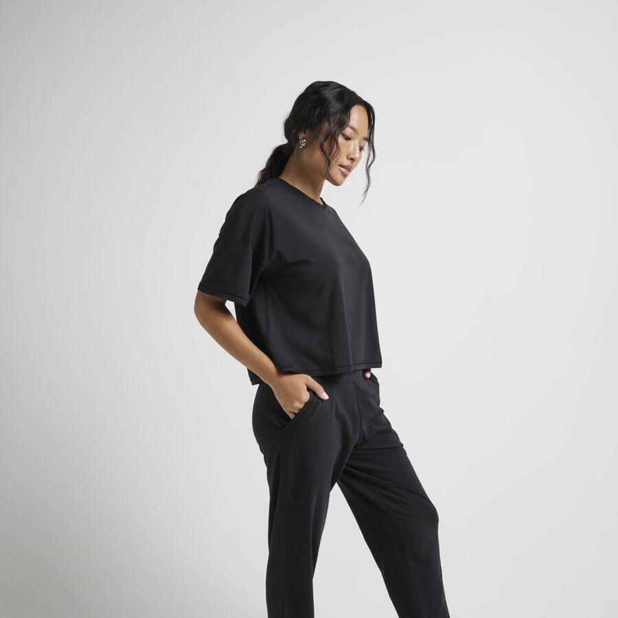 maglia girocollo lay low boxy da donna con miscela di burrotrade